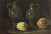 Still life with Two Jars and Two Pumpkins (nn04) Vincent Van Gogh